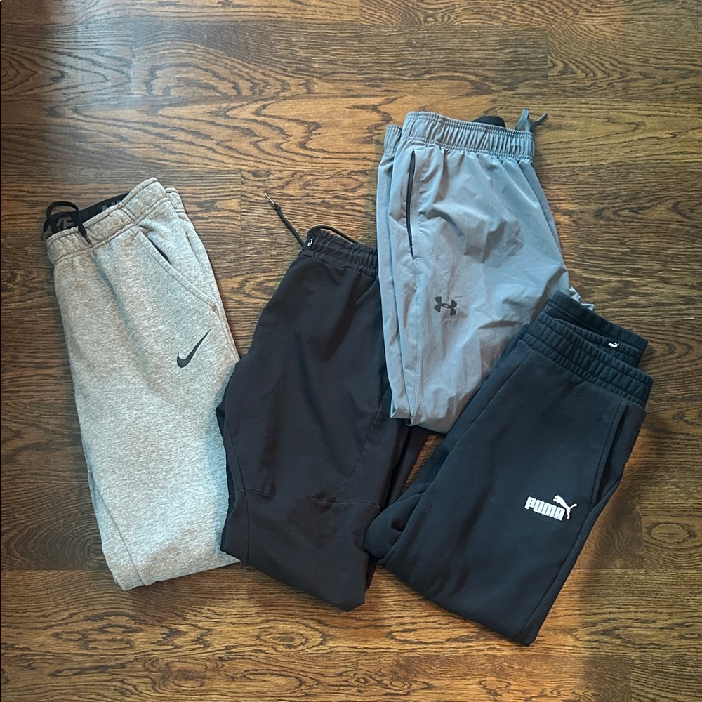 Under Armour/Nike/Puma Men's Light Gray/Black Joggers